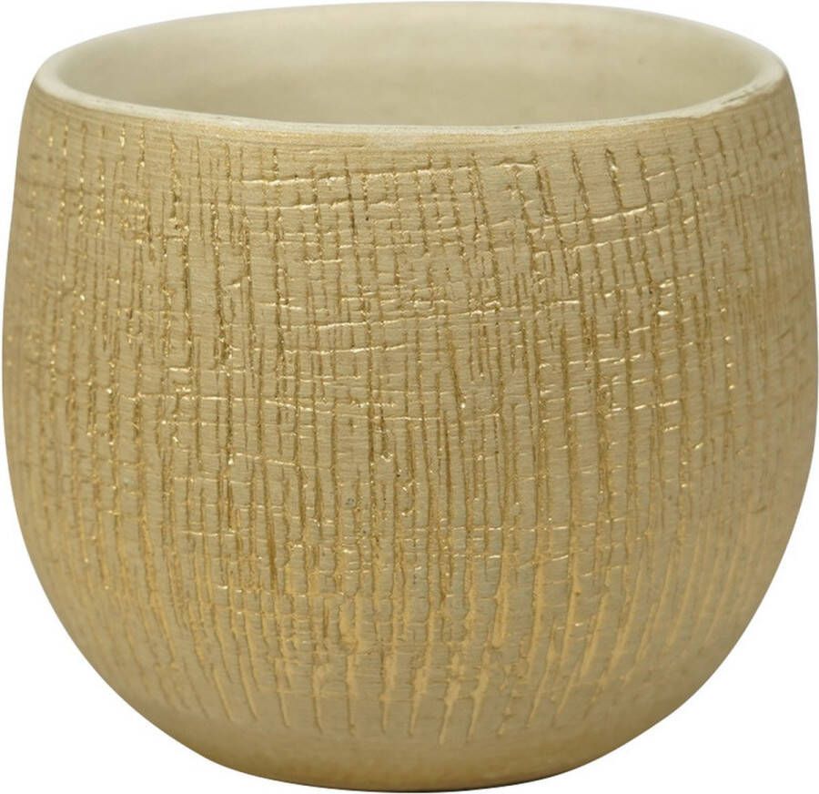 Steege Plantenpot bloempot In Een Strakke Modern Design Look Zand Kleur Dia 15 Cm En Hoogte 13 Cm Plantenpotten