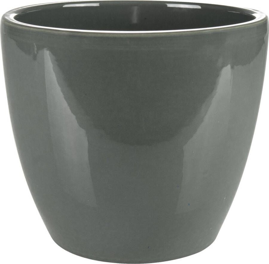 Steege Plantenpot bloempot In Een Strakke Scandinavische Look Antraciet Dia 15 Cm En Hoogte 12 Cm Plantenpotten