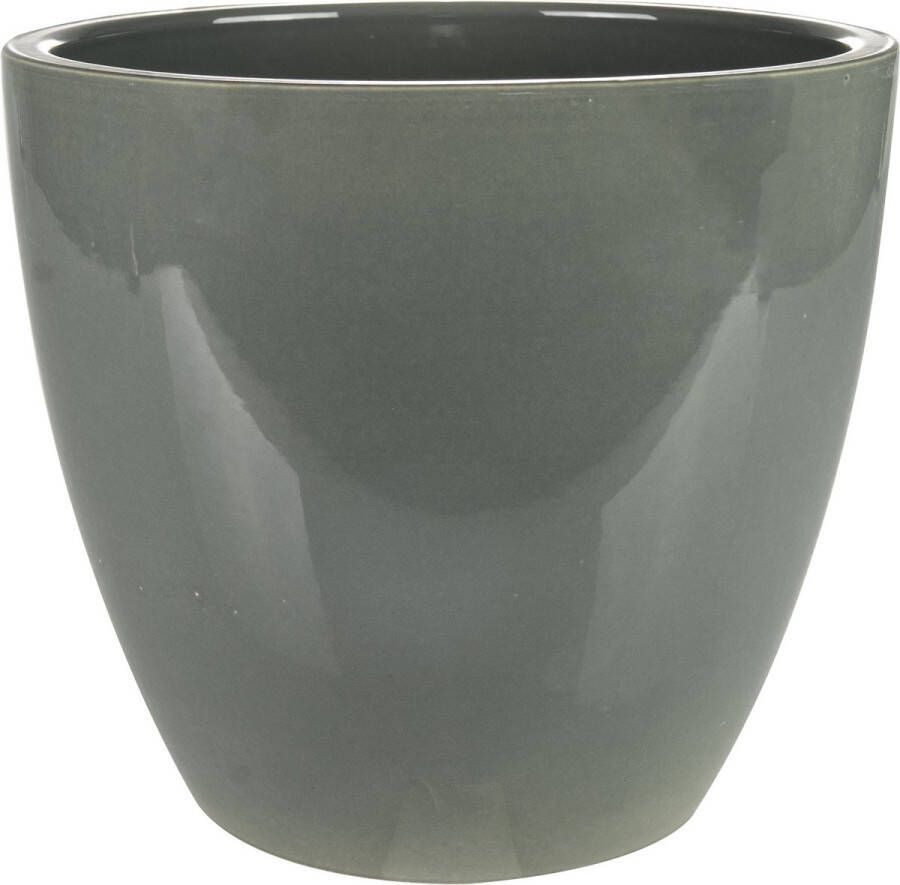 Steege Plantenpot bloempot In Een Strakke Scandinavische Look Antraciet Dia 18 Cm En Hoogte 16 Cm Plantenpotten