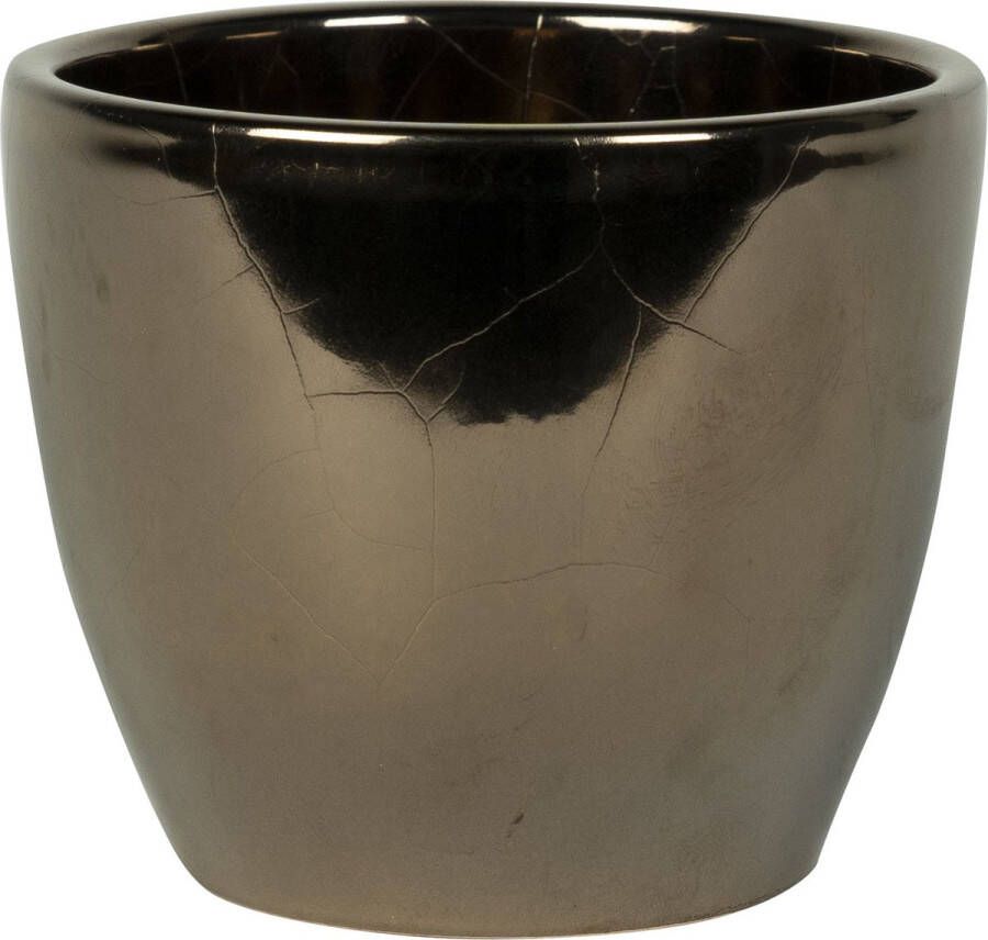 Steege Plantenpot bloempot In Een Strakke Scandinavische Look Goud Dia 18 Cm En Hoogte 16 Cm Plantenpotten