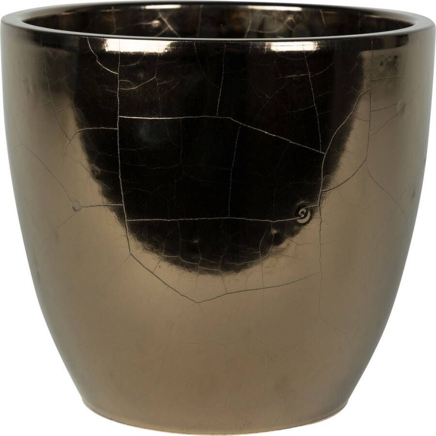 Steege Plantenpot bloempot In Een Strakke Scandinavische Look Goud Dia 33 Cm En Hoogte 28 Cm Plantenpotten