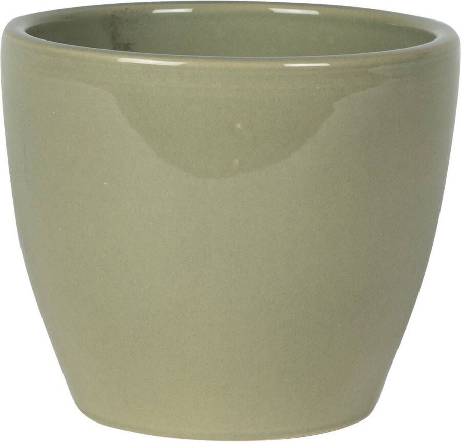 Steege Plantenpot bloempot In Een Strakke Scandinavische Look Mosgroen Dia 15 Cm En Hoogte 12 Cm Plantenpotten