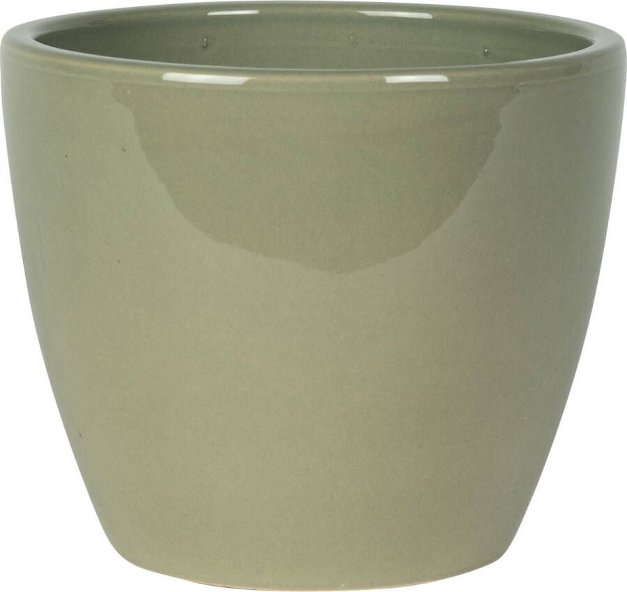 Steege Plantenpot bloempot In Een Strakke Scandinavische Look Mosgroen Dia 18 Cm En Hoogte 16 Cm Plantenpotten