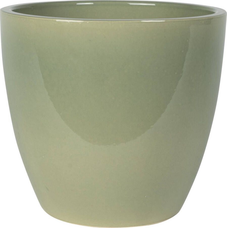 Steege Plantenpot bloempot In Een Strakke Scandinavische Look Mosgroen Dia 24 Cm En Hoogte 22 Cm Plantenpotten