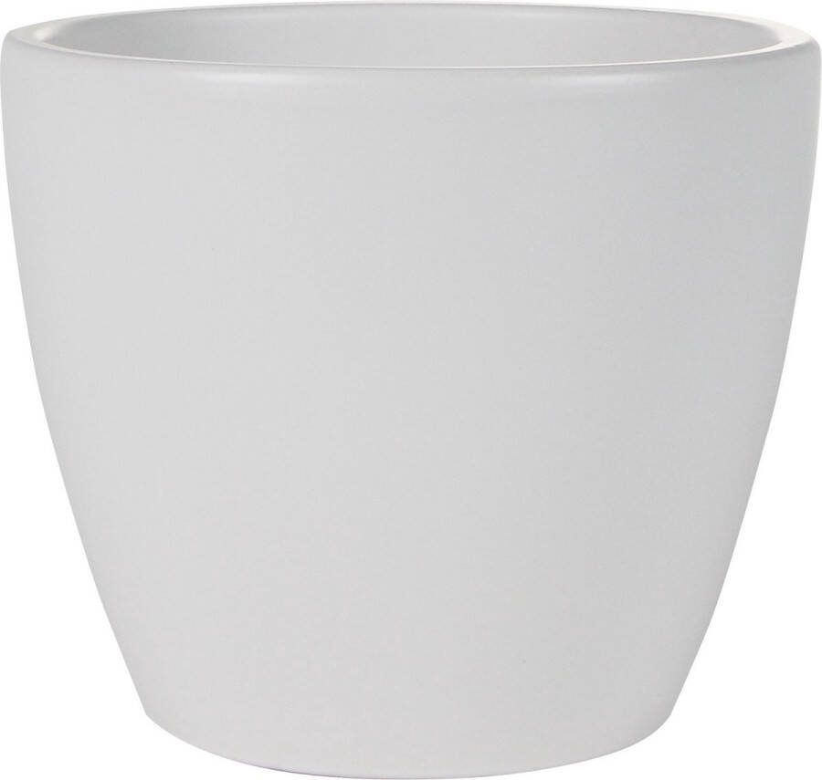 Steege Plantenpot bloempot In Een Strakke Scandinavische Look Wit Dia 18 Cm En Hoogte 16 Cm Plantenpotten