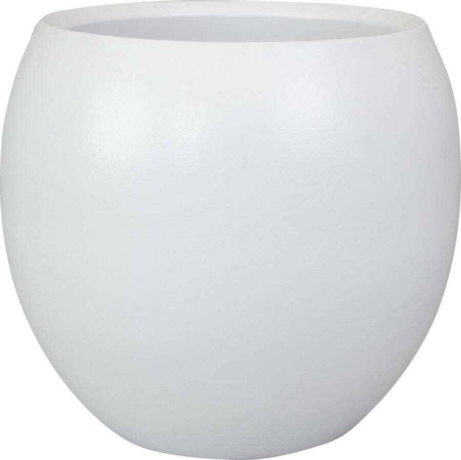 Ter Steege Plantenpot bloempot Modern design wit Dia 28 cm en Hoogte 25 cm glanzend
