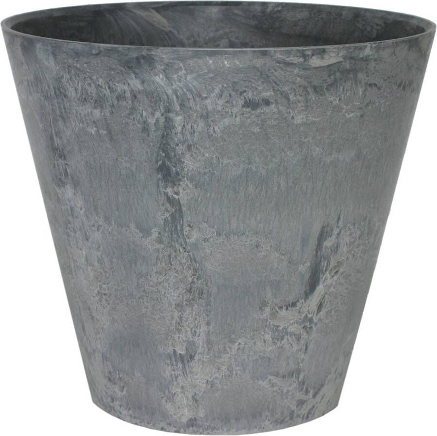 Ter Steege Plantenpot bloempot tijdloze natuursteen look Dia 32 cm en Hoogte 29 cm in het Artstone grijs voor binnen buiten