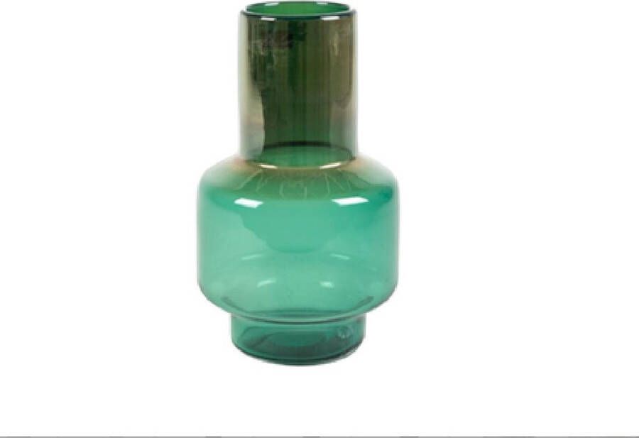 Ter Steege Vaas Glas-Mondgeblazen Groen D 20 cm H 34 cm