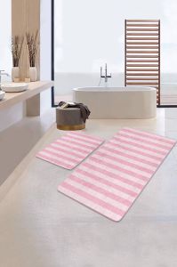 Terasus Badmat antislip 2 stuk set 60x100 & 50x60 Wc mat Toiletmat Deurmat