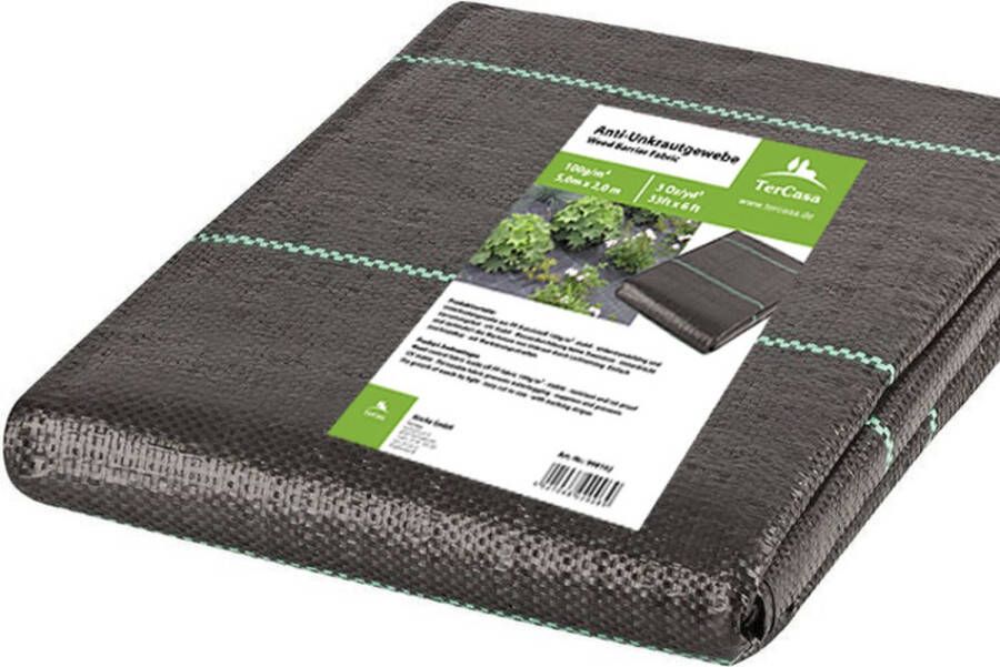 TerCasa worteldoek zwart 10m2 gevouwen JU-998102