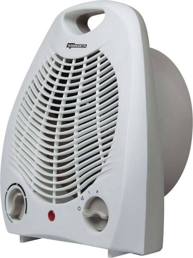 Termozeta Ventilatorkachel 2000 Watt Ventilator 3 Standen Warmte Overhittingsprotectie Wit