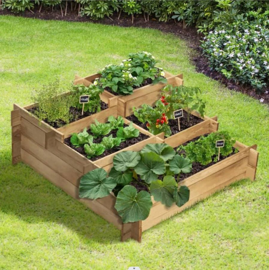 TERRA GARDEN Kweekbak Plantenbak Moestuin Minigarden Bloembak Moestuinbak 81x81x43