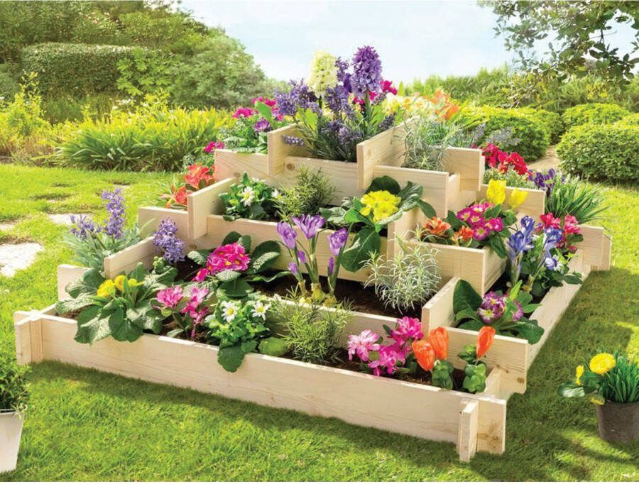 TERRA GARDEN Kweekbak Plantenbak Moestuin Minigarden Bloembak Moestuinbak 81x81x43