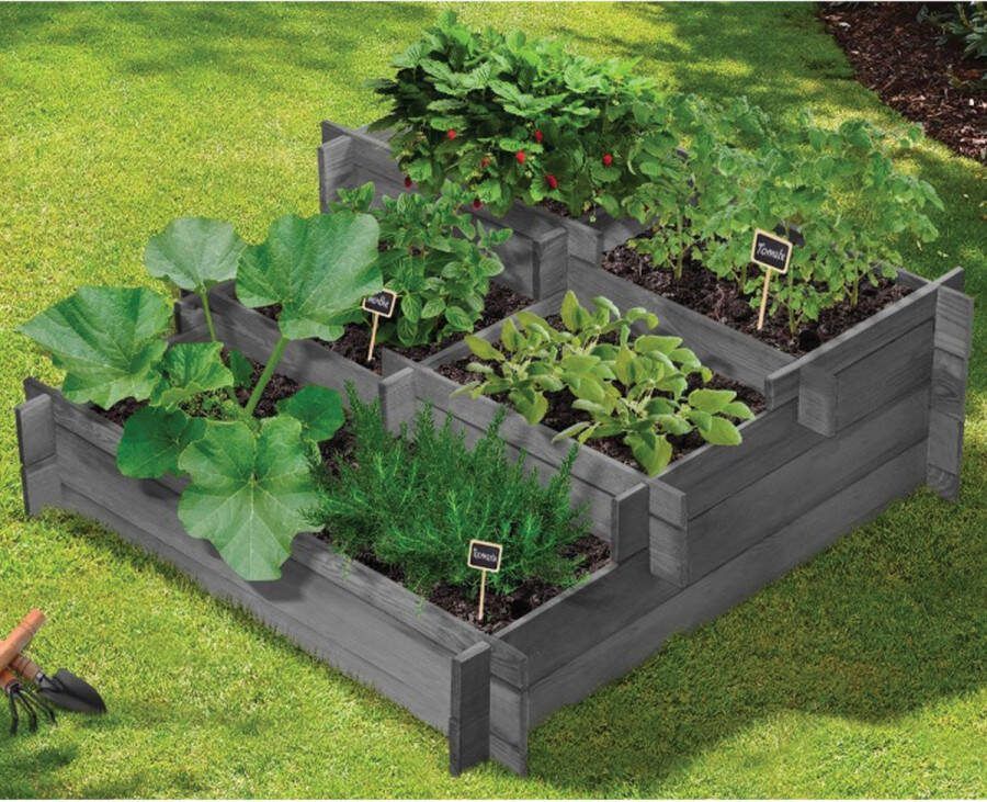 TERRA GARDEN Kweekbak Plantenbak Moestuin Minigarden Bloembak Moestuinbak 94x93x35