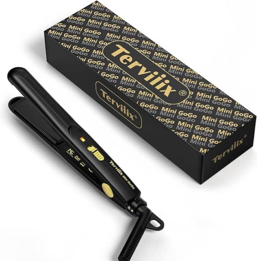 Terviiix Mini Stijltang Voor Kort Haar – Baard Stijltang – Display – Stijltang Mini Kleine Stijltang Dunne Stijltang Zwevende Titanium Platen