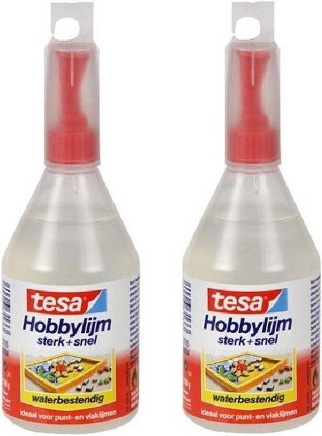 Tesa 3x hobbylijm 90 gram Hobbymateriaal knutselbenodigdheden Hobbylijmen Plakken lijmen Knutselen Alleslijm Knutsellijm voor kinderen jongens meisjes