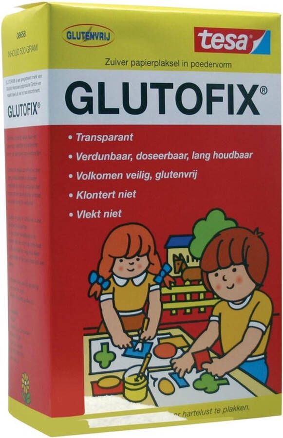 Tesa glutofix lijmpoeder 500 gram Hobby knutselbenodigdheden Kinderlijm Lijmpoeder plakpoeder kleefpoeder Plakken lijmen Knutselen