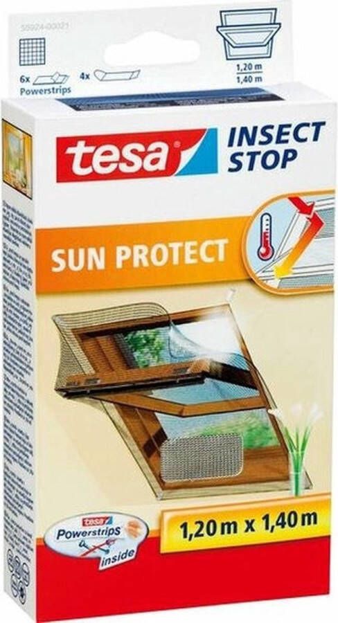 Tesa vliegenraam &apos;Sun protect&apos; zwart 1 20 x 1 40 m