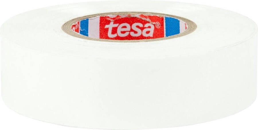 Tesa Isolatietape voor het isoleren en bundelen van elektrische kabels soft pvc 20m:19mm wit