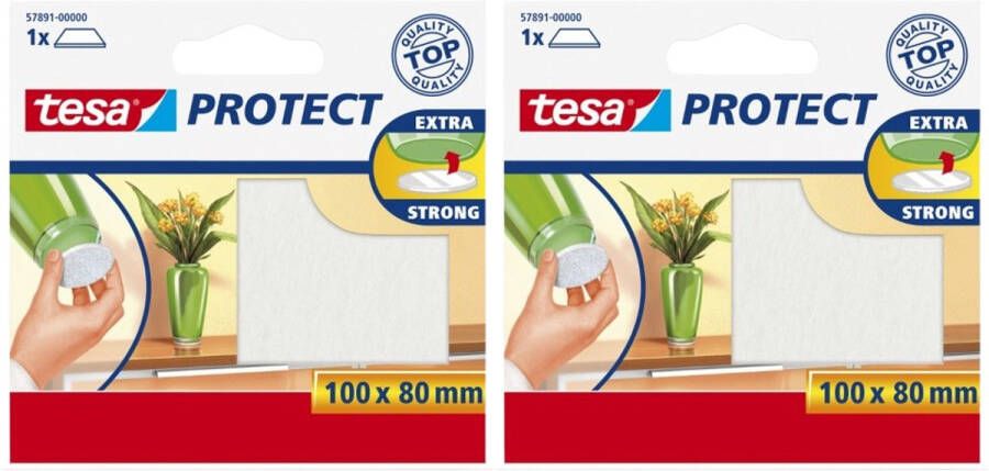 Tesa protect vilt wit zelfklevend beschermend 100 x 80 mm 2 stuks
