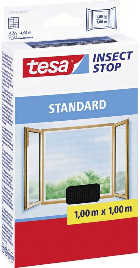 Tesa Insect Stop Standard Raamhor Zwart 1x1m