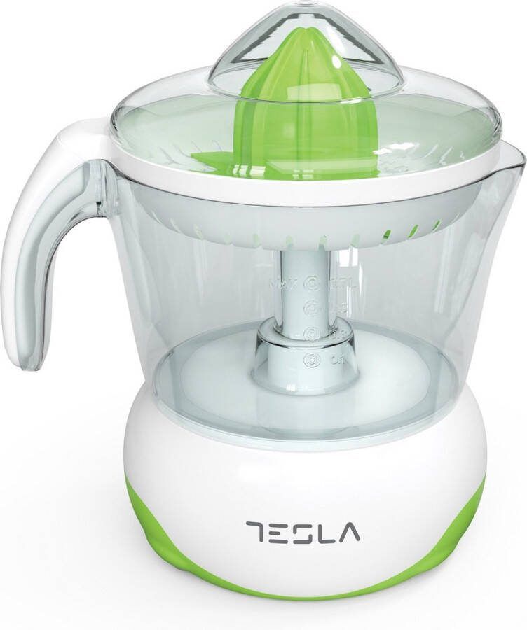 Tesla CJ100WG Elektrische Citruspers Limoenpers Automatisch 0 7L 40W Groen Wit