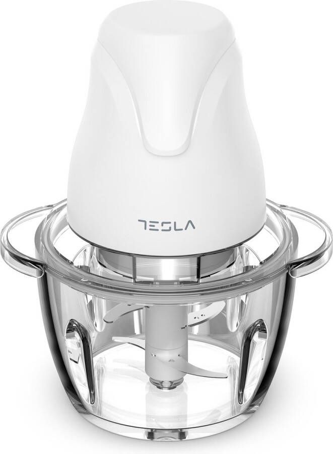 Tesla FC302W Hakmolen 1 l 400 W 4 RVS Messen Snijdt hakt & mixt Wit