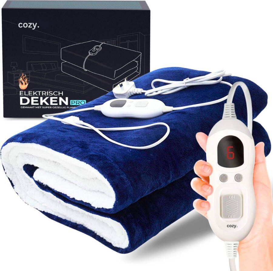 Test cozy. Elektrische Deken Premium Flannel Warmtedeken Elektrische Deken 1 & 2 Persoons Zijdezacht Knuffeldeken Wasmachinebestendig 180x130 cm