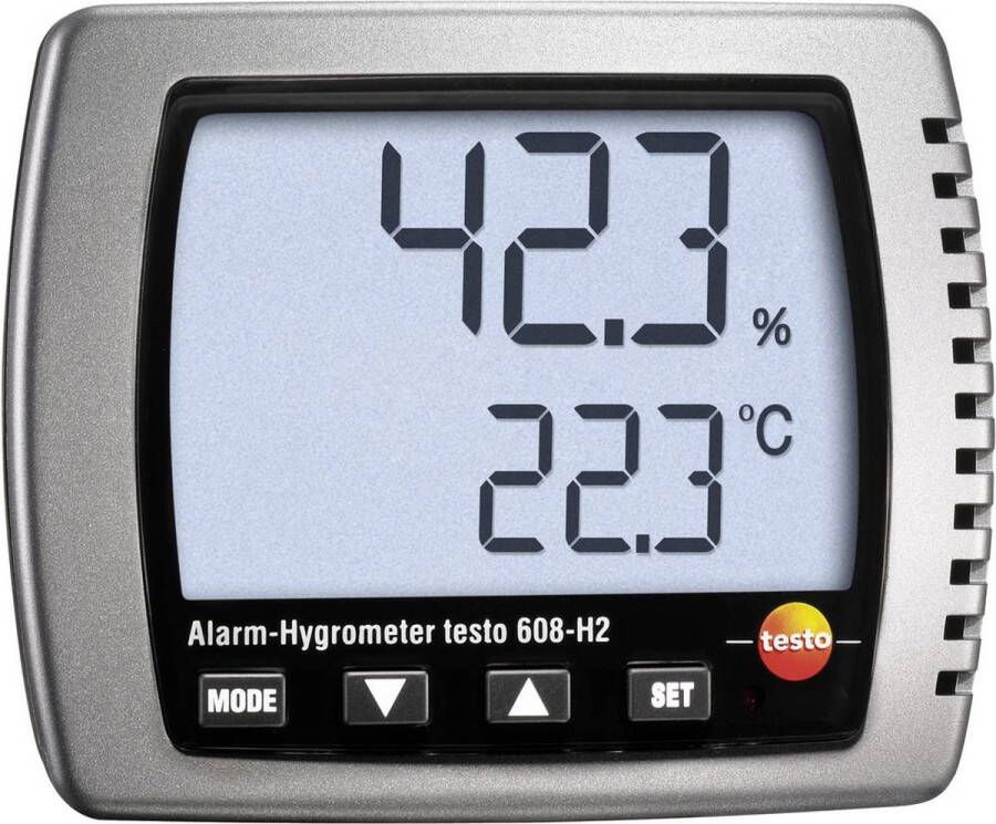 Testo 608-H2 Luchtvochtigheidsmeter (Hygrometer) 2 % Hrel 98 % Hrel Dauwpunt Schimmel Waarschuwingsweergave