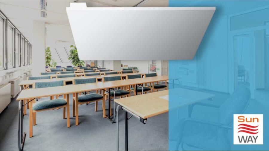 Tesy 450W Sunway metalen infrarood plafond tegel (22 m3)