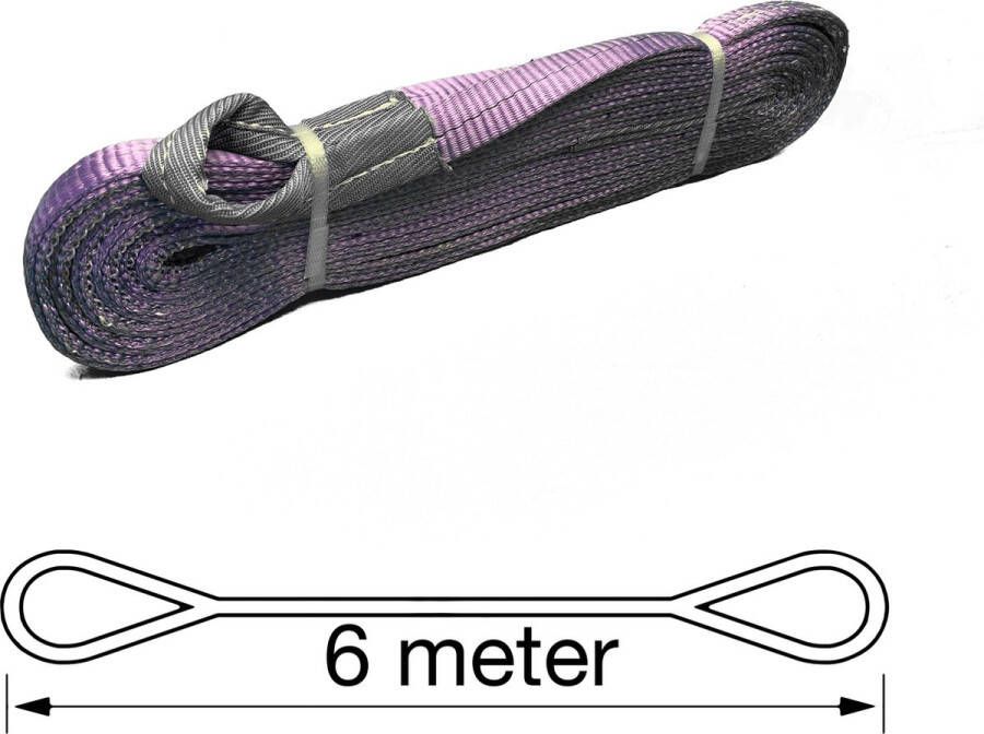 TETRA Tools TETRA Hijsband Werklast 1 Ton Lengte 6 Meter Hijsbanden Heffen Hijsen