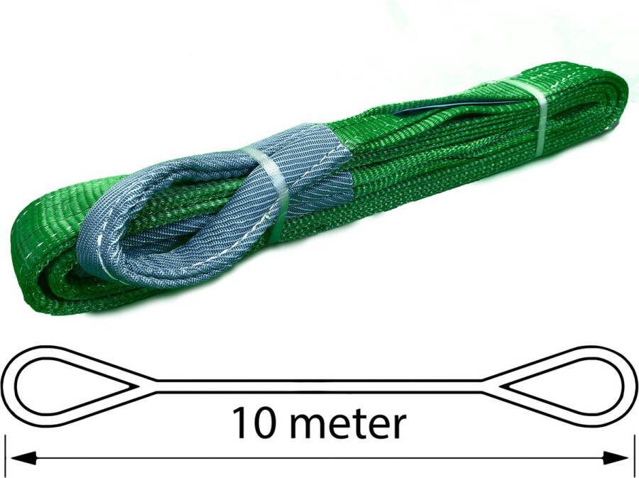 TETRA Tools TETRA Hijsband Werklast 2 Ton Lengte 10 Meter Hijsbanden Heffen Hijsen