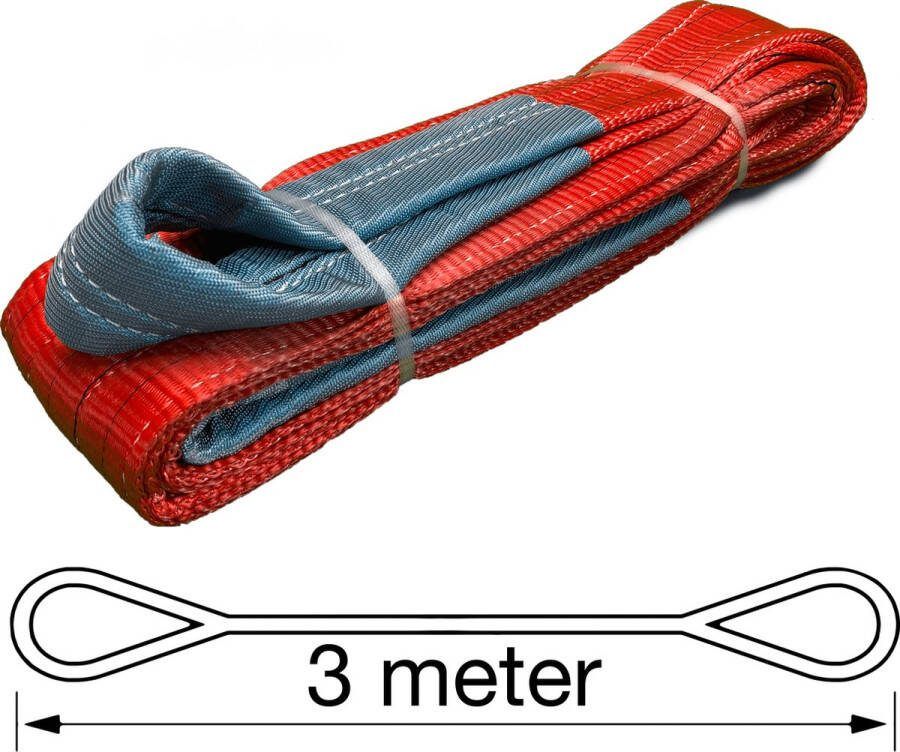TETRA Tools TETRA Hijsband Werklast 5 Ton Lengte 3 Meter Hijsbanden Heffen Hijsen