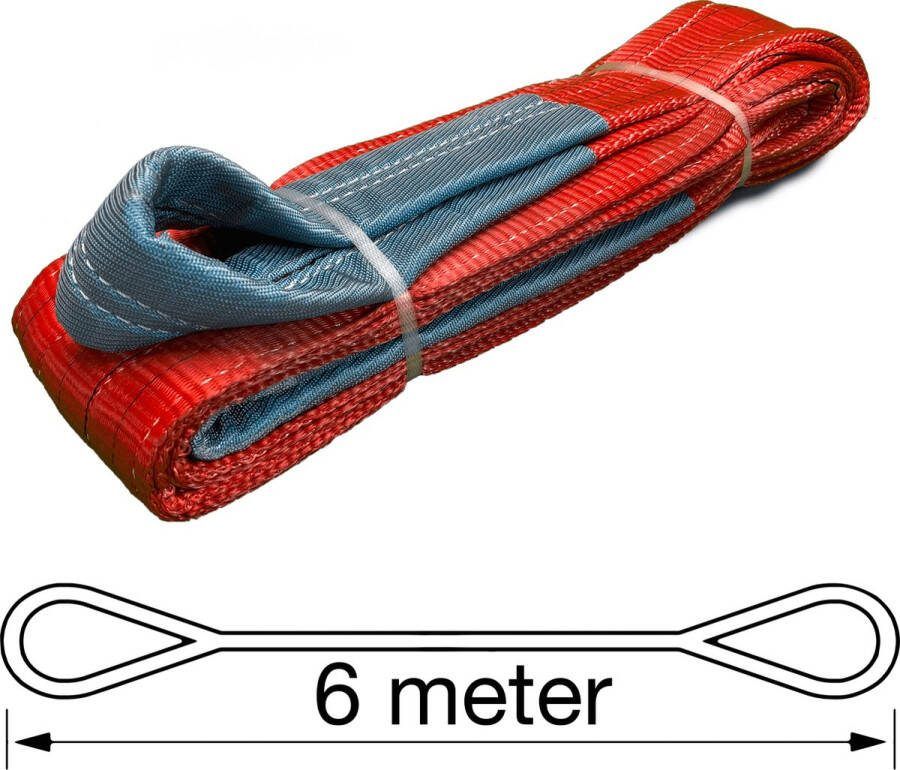 TETRA Tools TETRA Hijsband Werklast 5 Ton Lengte 6 Meter Hijsbanden Heffen Hijsen