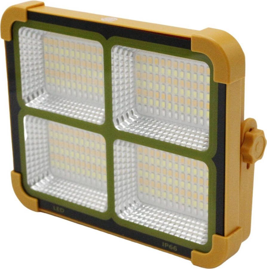 TETRA Tools TETRA Werklamp TWL-500 LED lamp solar powerbank 8000 Lumen Waterdicht IP66 Oplaadbaar Zonnepaneel