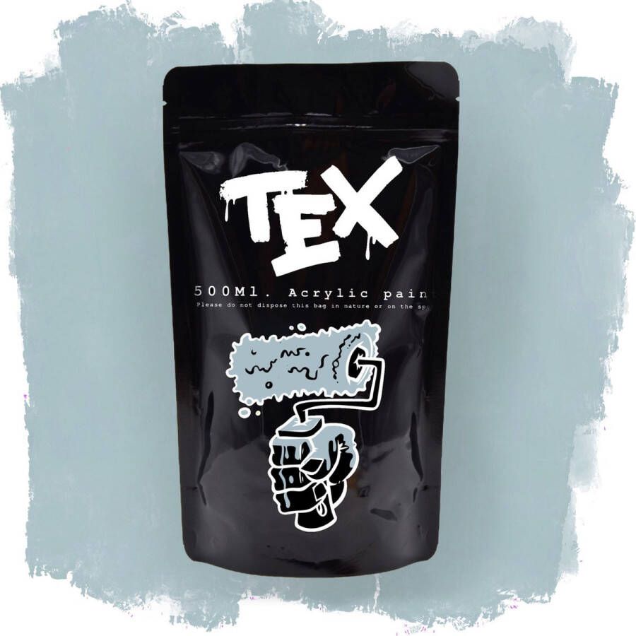 Tex Paint Acrylverf in zak 500 ml Empty Blue Blauwe verf