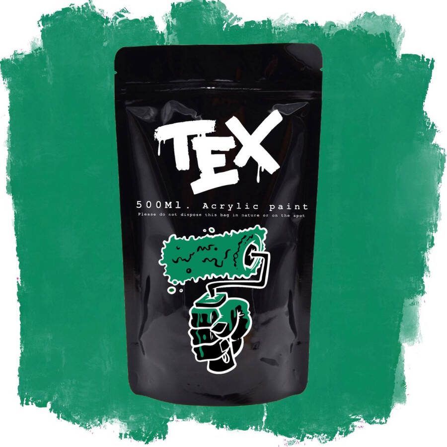 Tex Paint Acrylverf in zak 500 ml Jakobbruder green Groene verf