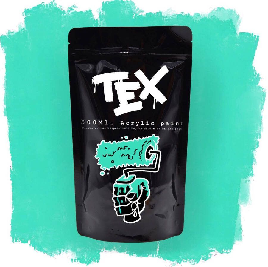 Tex Paint Acrylverf in zak 500 ml Kinky Keno Turquoise verf