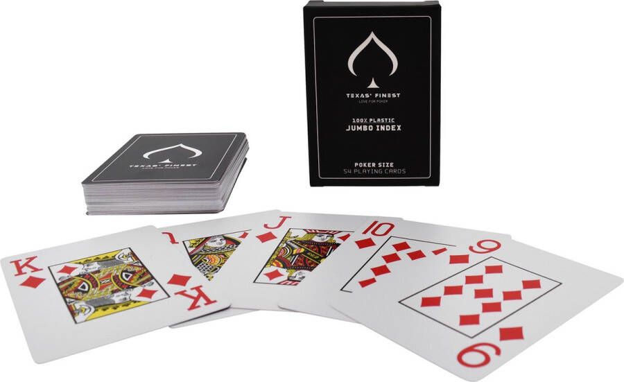Texas' Finest Texas Finest Speelkaarten Jumbo Index Pokerkaarten Waterproof