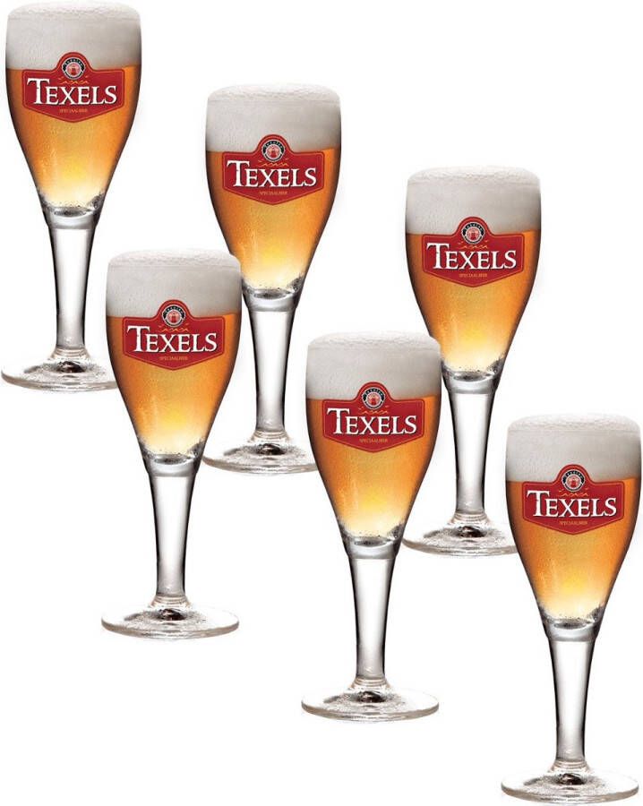 Texels Bierglazen op Voet 30cl set van 6 stuks Bier Glas 0 30 l 300 ml