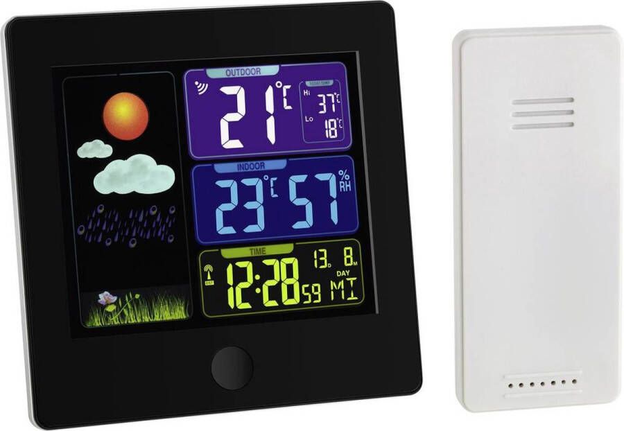 TFA Dostmann 35.1133.01 SUN Weerstation Draadloos Verwachting voor 12 tot 24 uur Zwart