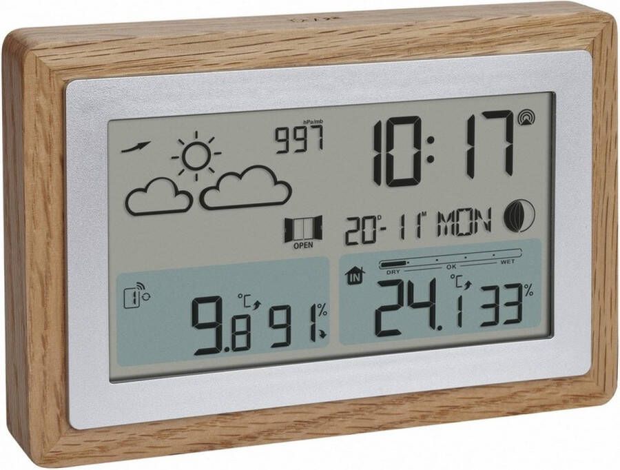 TFA Dostmann Funk-Wetterstation OAK 35.1167.54 Draadloos weerstation Verwachting voor 12 uur Aantal sensoren max.: 3