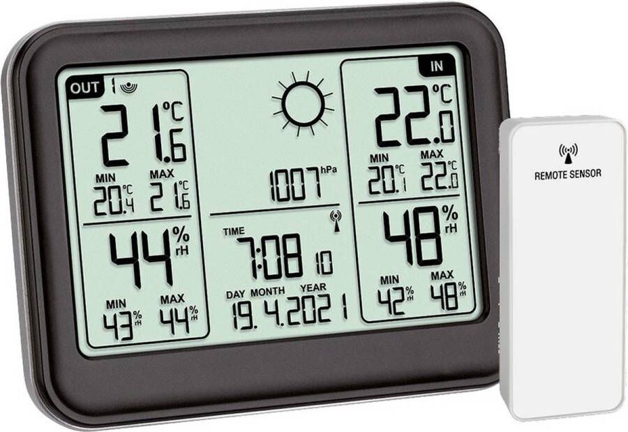 TFA Dostmann MEMO 35.1141.01 Draadloos weerstation Verwachting voor 12 tot 24 uur Aantal sensoren max.: 3