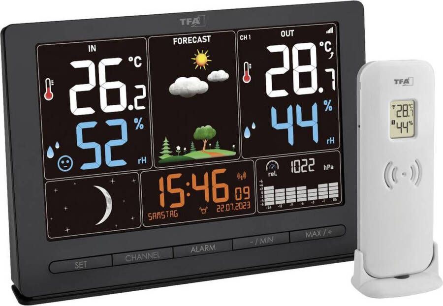 TFA Dostmann SEASON 2 35.1118.01 Draadloos weerstation Verwachting voor 12 tot 24 uur Aantal sensoren max.: 3 stuk(s)