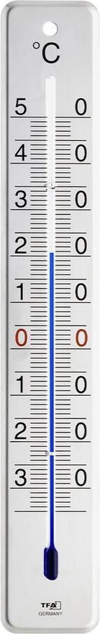 Ubbink Binnen buiten thermometer RVS 4 5 x 28 cm Buitenthemometers Temperatuurmeters