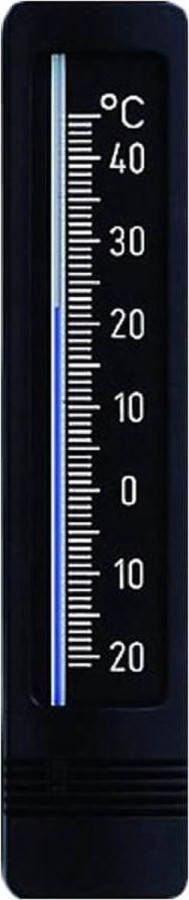 Express Buitenthermometer kunststof zwart zilver 22 cm
