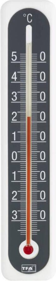 TFA Dostmann Thermometer binnen buiten kunststof wit antraciet