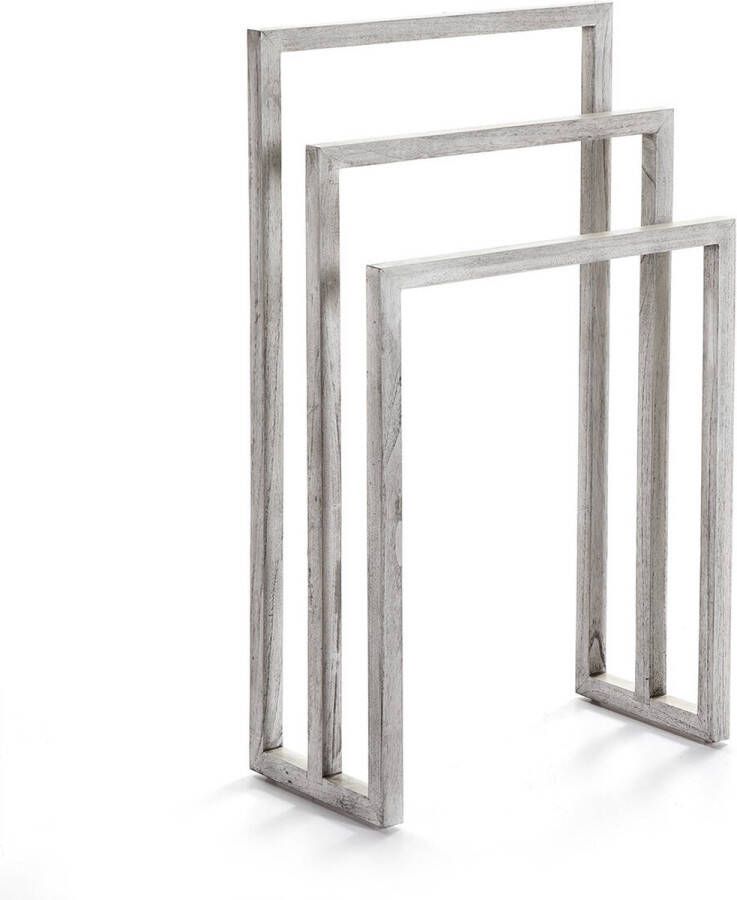 Thai Natura Losstaand handdoekenrek Grijs Cederhout 55 x 93 x 27 cm