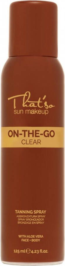 That'So Zelfbruiner Self Tan voor gezicht en lichaam On the go Clear Transparant komt 2-3 uur na aanbrengen op 125 ml