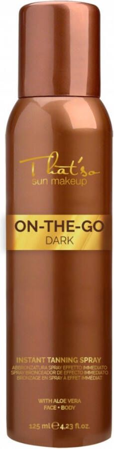 That'So Zelfbruiner Self Tan voor gezicht en lichaam On the go Dark spray tan Direct bruine sunkissed kleur 125ml